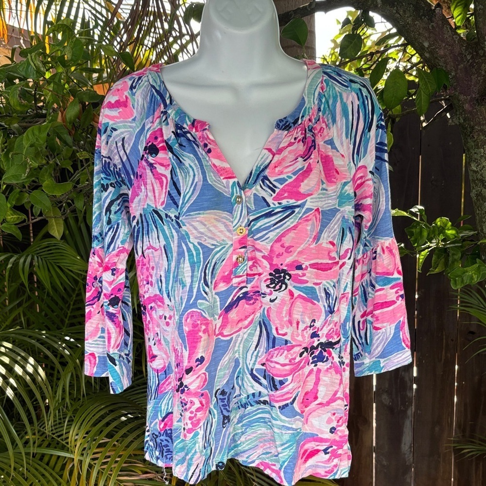 LILLY PULITZER Bell Sleeve Top size xxsmall